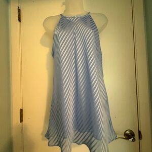 Blue Striped Halter Dr
